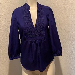 Banana Republic Petite Beautiful Blue Blouse